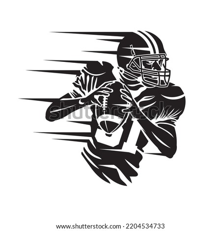 American Football player vector illustration, perfect for tshirt design and tournament competition event logo  design