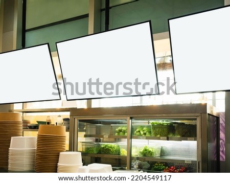 Mock up screen for Restaurant Menu Cafe Food Business  Royalty-Free Stock Photo #2204549117