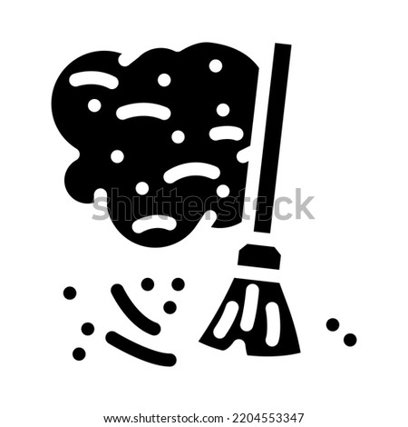 dust home glyph icon vector. dust home sign. isolated symbol illustration