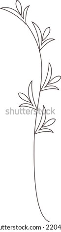  decorative element with flower and leaves 