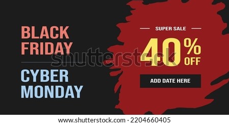 black Friday big discount sale poster flyer or social media post design