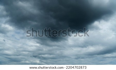 Dramatic sky with storm clouds.