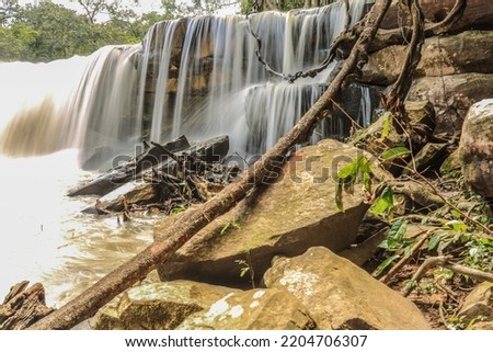 Take pictures of waterfalls at low speed. Waterfall in northeast of Thailand : Hui wangyai waterfall in Kantharalak sisaket ,Thailand.