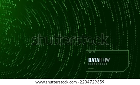 Green Abstract Matrix Vortex Technology Background. Binary Computer Code Dynamic Spiral. Programming, Coding, Hacker Concept. Binary Numbers Moving in Spiral. Vector Illustration. Sci-fi Background. Royalty-Free Stock Photo #2204729359