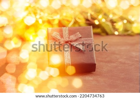 Merry Christmas background with Christmas trees and gifts. Christmas background. Gift. Copy space
