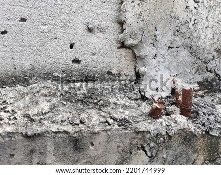 Abstract background of cement and rusty iron