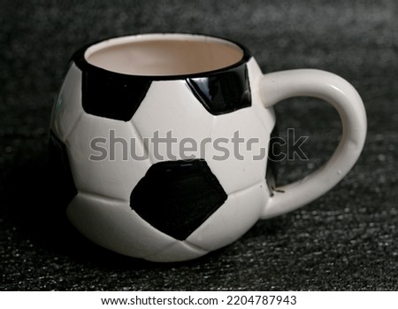 Soccer ball design porcelain milk cup 