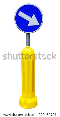 Road sign isolated. Clipping path included.