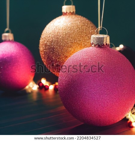 Christmas decorations glass balls on the Christmas tree. Christmas background.
