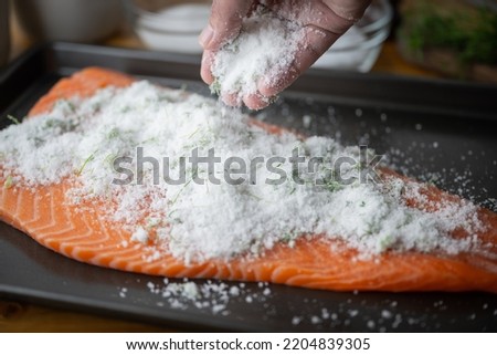 salmon gravlax, scandinavian cured food Royalty-Free Stock Photo #2204839305