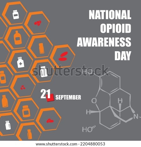 The calendar event is celebrated in September - National Opioid Awareness Day Royalty-Free Stock Photo #2204880053
