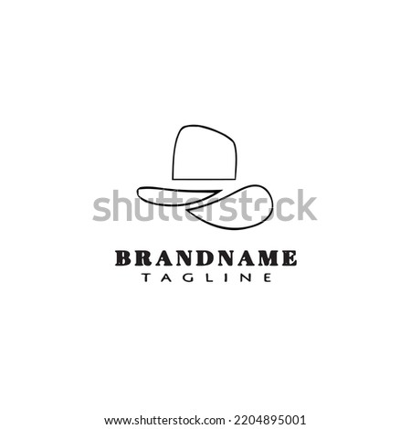 hat logo cartoon icon template black modern isolated vector illustration