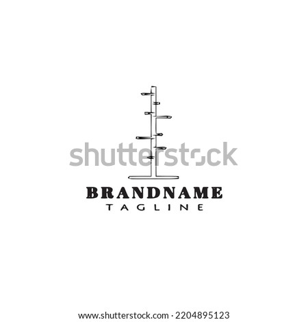 coat stand simple logo template icon design black modern isolated vector illustration