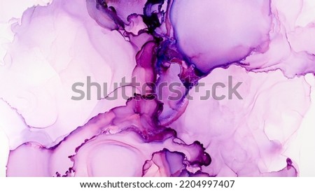 Close-up of purple alcohol ink abstract texture, trendy wallpaper. Art for design project as background for invitation or cards, poster, presentation