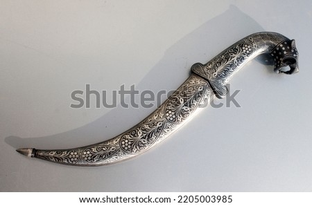 Antique Rajput Daggers used by Mughal Empire in 1700 AD Royalty-Free Stock Photo #2205003985