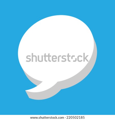 Speech balloon vector icon