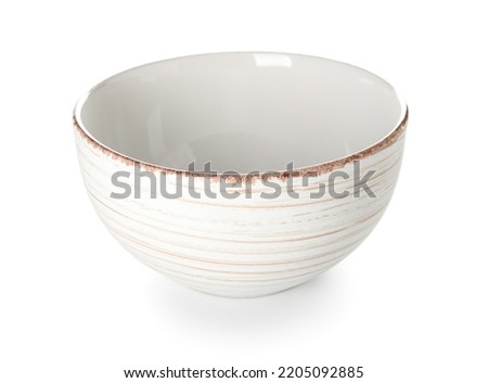 Ceramic bowl isolated on white background Royalty-Free Stock Photo #2205092885
