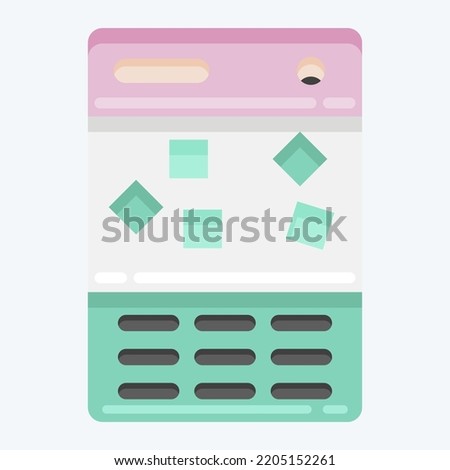 Icon Ice Maker. suitable for Kitchen Appliances symbol. flat style. simple design editable. design template vector. simple illustration