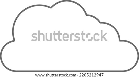 Symbol cloud button. Sky cloud isolated on background