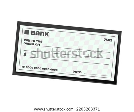 Leather checkbook with a pocket for storing copies of checks. Vector illustration.