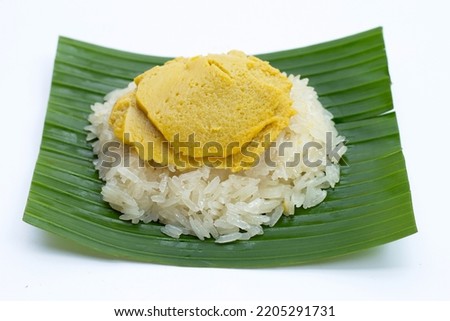 Thai dessert, Sweet sticky rice with egg custard