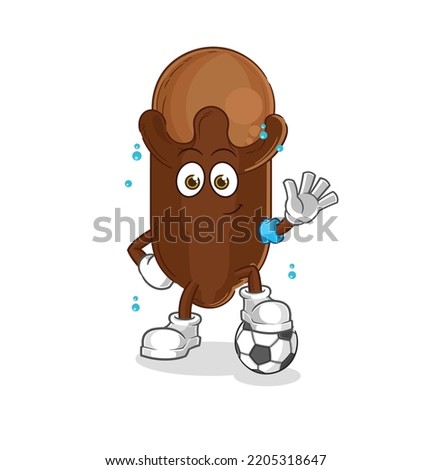 the clove playing soccer illustration. character vector