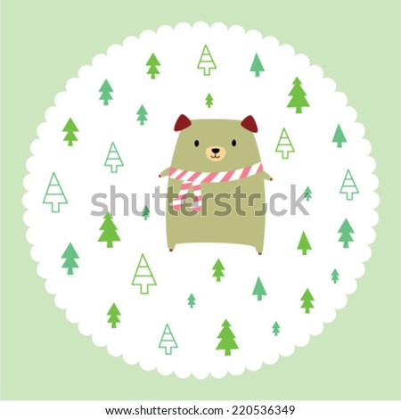 cute puppy christmas greeting card