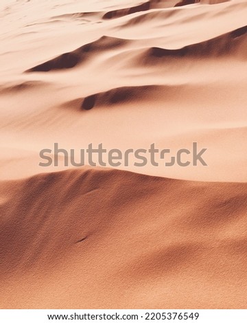 sand dunes in the desert Royalty-Free Stock Photo #2205376549