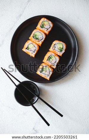 serving of sushi. Asian food. Food photography