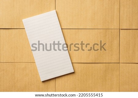 top view group of notepad on table