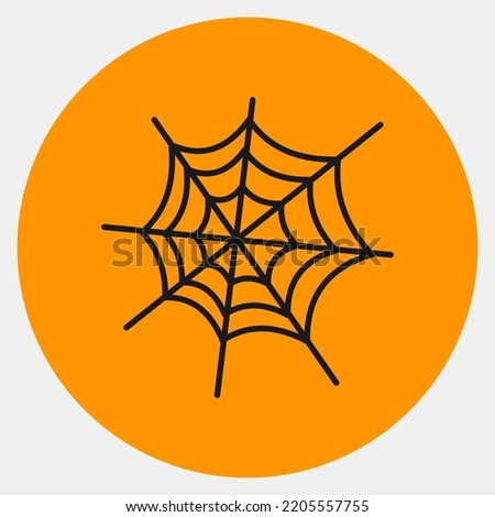 Icon spiderweb.Icon in orange style. Suitable for prints, poster, flyers, party decoration, greeting card, etc.