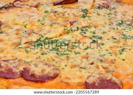 Delicious italian pizza close up. High resolution photo. Full depth of field.