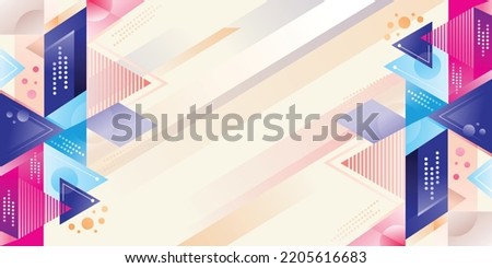 Geometric abstract banner background design vector