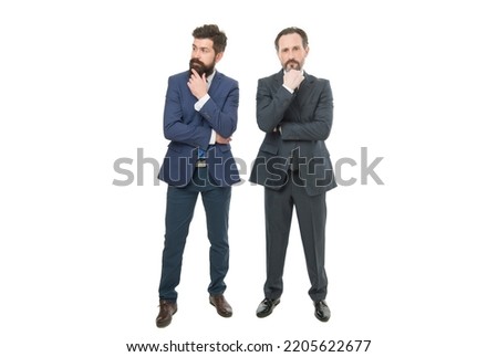 Confident and experienced. Confident businessmen isolated on white. Business partners with confident look. Successful business owners. Confident in business success. Confidence matters Royalty-Free Stock Photo #2205622677