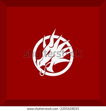 dragon head logo that will prey for symbols or icons