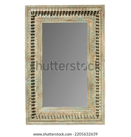 Wooden Carved Mirror Frame home made vintage look