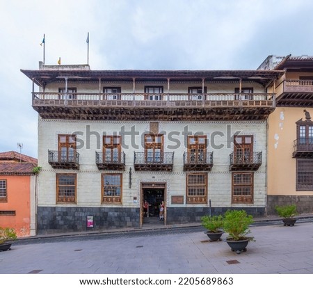 Casa de los Balcones in the old town at La Orotava, Tenerife, Canary islands, Spain.
 Royalty-Free Stock Photo #2205689863