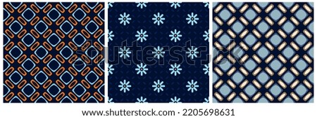 Abstract shape simple geometric motif classic pattern continuous background. Modern fabric design textile swatch ladies dress, man shirt allover print block. High resolution image digital illustration Royalty-Free Stock Photo #2205698631