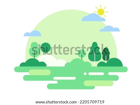 Vector illustrations of the natural landscape.