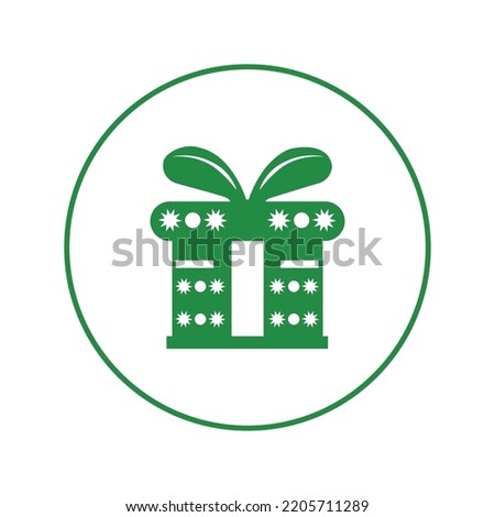 Christmas surprise gift box icon | Circle version icon |