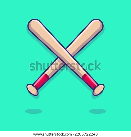 Illustration vector graphic of Baseball Bat, Flat Design Baseball Bat, Logo Baseball Bat, Icon Baseball Bat Suitable marketing, presentation