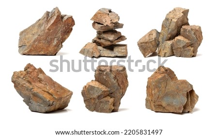 Rocks on a white background Royalty-Free Stock Photo #2205831497