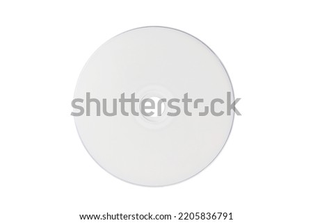 Compact Disc on white background with clipping path.