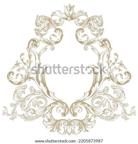 Wedding crest monogram vector illustration Royalty-Free Stock Photo #2205873987