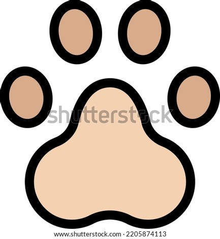 paw Vector illustration on a transparent background.Premium quality symmbols.Stroke vector icons for concept and graphic design.