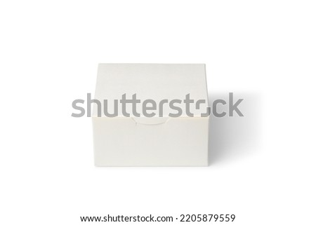 White paper box for food package on a white background