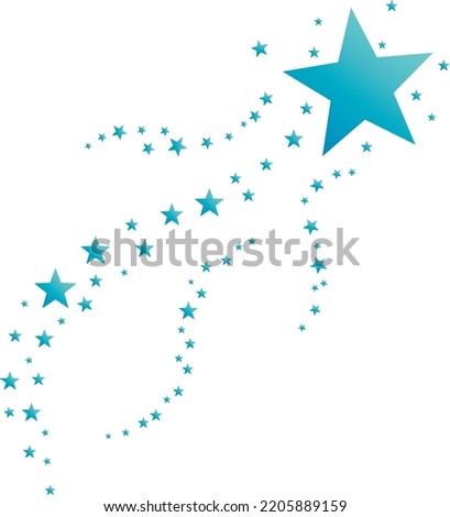Elegant Shooting Star with Stardust Trails