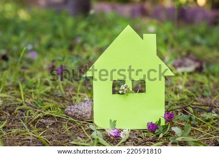green House in green field