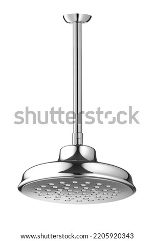 Rain shower or ceiling shower on a white background Royalty-Free Stock Photo #2205920343