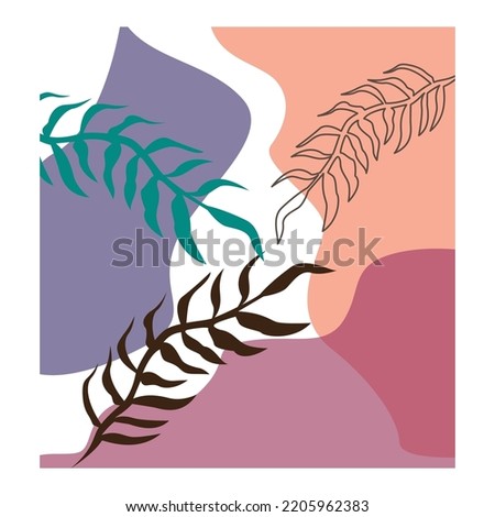 leaf element abstract background illustration nature design vector